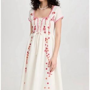 Tach Clothing embroidered linen dress